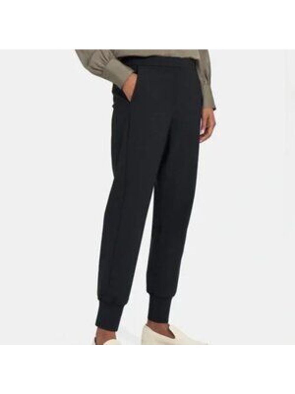 Theory Pants Womem's Size XS Black Wool Jogger Slim Dress Career Sevona Pockets